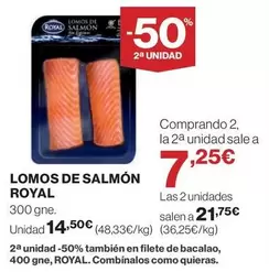 Oferta de Royal - Lomos De Salmon por 14,5€ en El Corte Inglés