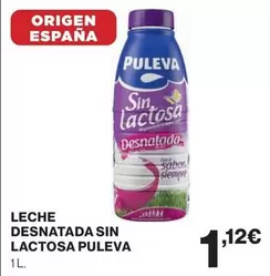 Oferta de Puleva - Leche Desnatada Sin Lactosa por 1,12€ en El Corte Inglés