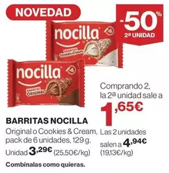 Oferta de Nocilla - Barritas por 3,29€ en El Corte Inglés