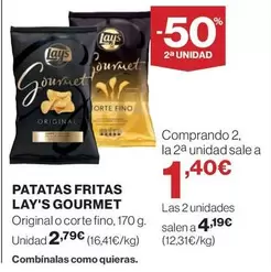 Oferta de Lay's - Patatas Fritas Gourmet por 2,79€ en El Corte Inglés