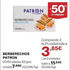 Oferta de Patrón - Berberechos por 7,69€ en El Corte Inglés