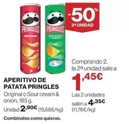 Oferta de Pringles - Aperitivo De Patata por 2,9€ en El Corte Inglés