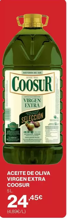 Oferta de Coosur - Aceite De Oliva Virgen Extra por 24,45€ en El Corte Inglés