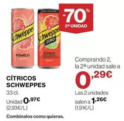 Oferta de Schweppes - Cítricos por 0,97€ en El Corte Inglés