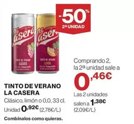 Oferta de La Casera - Tinto De Verano por 0,92€ en El Corte Inglés