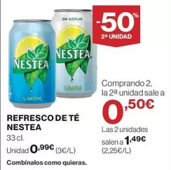 Oferta de Nestea - Refresco De Te por 0,99€ en El Corte Inglés