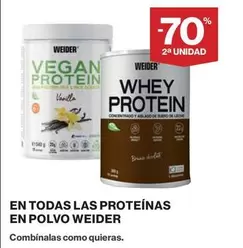 Oferta de Weider - En Todas Las Proteinas En Polvo en El Corte Inglés