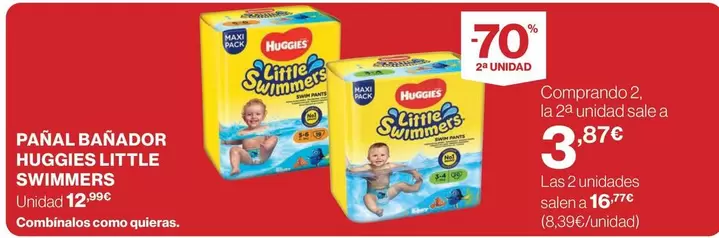 Oferta de Huggies - Pañal Banador Little Swimmers por 12,99€ en El Corte Inglés