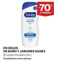 Oferta de Sanex - En Geles De Bano Y Jabones en El Corte Inglés