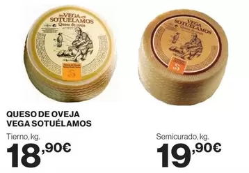 Oferta de Vega - Queso De Oveja  Sotuelamos por 18,9€ en El Corte Inglés