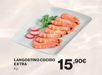 Oferta de Langostino Cocido Extra por 15,9€ en El Corte Inglés