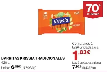 Oferta de Krissia - Barritas Tradicionales por 6,09€ en El Corte Inglés