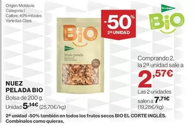 Oferta de Origen - Nuez Pelada Bio por 5,14€ en El Corte Inglés