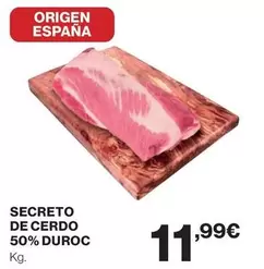 Oferta de Origen - Secreto De Cerdo 50% Duroc por 11,99€ en El Corte Inglés