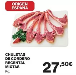Oferta de Origen - Chuletas De Cordero Recental Mixtas por 27,5€ en El Corte Inglés