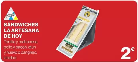 Oferta de Premium - Sandwiches por 2€ en El Corte Inglés