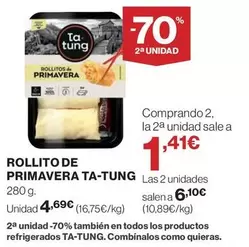 Oferta de Ta Tung - Rollitos De Primavera por 4,69€ en El Corte Inglés