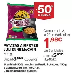 Oferta de McCain - Patatas Airfryer Julienne por 3,95€ en El Corte Inglés
