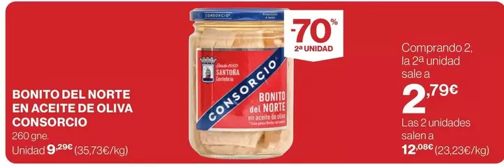 Oferta de Consorcio - Bonito Del Norte En Aceite De Oliva por 9,49€ en El Corte Inglés
