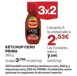 Oferta de Prima - Ketchup Cero por 3,79€ en El Corte Inglés