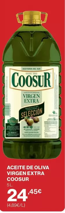 Oferta de Coosur - Aceite De Oliva Virgen Extra por 24,45€ en El Corte Inglés