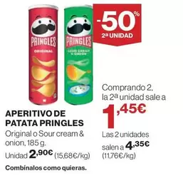 Oferta de Pringles - Aperitivo De Patata por 2,9€ en El Corte Inglés