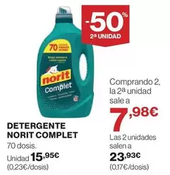 Oferta de Norit - Detergente por 15,95€ en El Corte Inglés