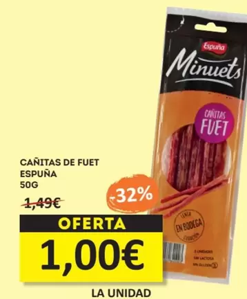 Oferta de Espuña - Canitas De Fuet por 1€ en Economy Cash