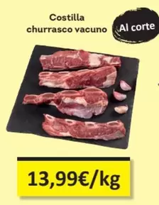Oferta de Costilla Churrasco Vacuno por 13,99€ en Economy Cash