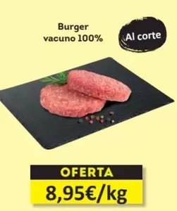 Oferta de Burger Vacuno 100% por 8,95€ en Economy Cash