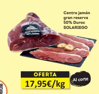 Oferta de Solariego - Centro Jamón Gran Reserva 50% Duroc por 17,95€ en Economy Cash