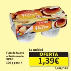 Oferta de Spar - Flan De Huevo Al Bano Maria por 1,39€ en Economy Cash