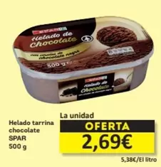 Oferta de Spar - Helado Tarrina Chocolate por 2,69€ en Economy Cash