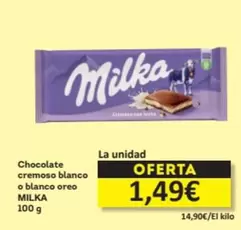 Oferta de Milka - Chocolate Cremoso Blanco O Blanco Oreo por 1,49€ en Economy Cash