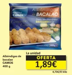 Oferta de Camos - Albondigas De Bacalao por 1,89€ en Economy Cash