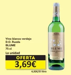 Oferta de Blume - Vino Blanco Verdejo D.O. Rueda por 3,69€ en Economy Cash