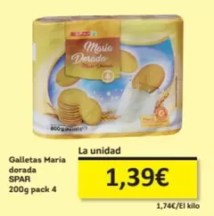 Oferta de Spar - Galletas Maria Dorada por 1,39€ en Economy Cash
