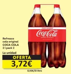 Oferta de Coca-Cola - Refresco Cola Original por 3,72€ en Economy Cash