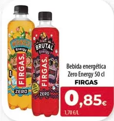 Oferta de Firgas - Bebida Energética Zero Energy por 0,85€ en SPAR Lanzarote
