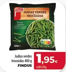 Oferta de Findus - Judias Verdes Troceadas por 1,95€ en Spar Tenerife