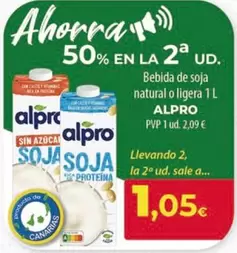Oferta de Alpro - Bebida De Soja Natural O Ligera por 1,05€ en Spar Tenerife