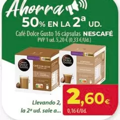 Oferta de Nescafé - Café Dolce Gusto 16 Cápsulas por 2,6€ en Spar Tenerife