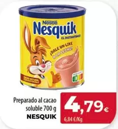 Oferta de Nesquik - Preparado Al Cacao Soluble por 4,79€ en Spar Tenerife