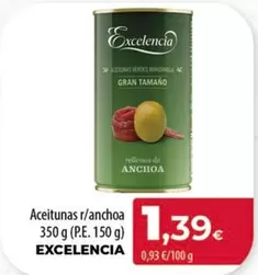 Oferta de Excelencia - Aceitunas R/anchoa por 1,39€ en Spar Tenerife