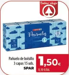 Oferta de Spar - Panuelo De Bolsillo 3 Capas 15 Uds. por 1,5€ en Spar Tenerife