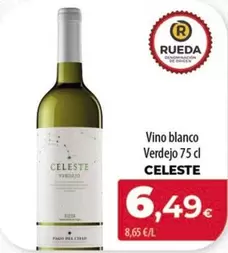 Oferta de Celeste - Vino Blanco Verdejo por 6,49€ en Spar Tenerife
