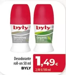 Oferta de Byly - Desodorante Roll-on por 1,49€ en Spar Tenerife