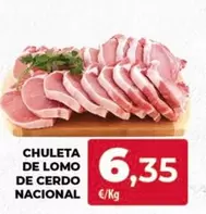 Oferta de Chuleta De Lomo De Cerdo Nacional por 6,35€ en Spar Tenerife