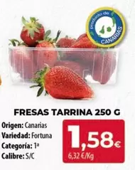 Oferta de Origen - Fresas Tarrina por 1,58€ en Spar Tenerife