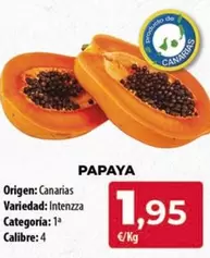 Oferta de Origen - Papaya por 1,95€ en Spar Tenerife